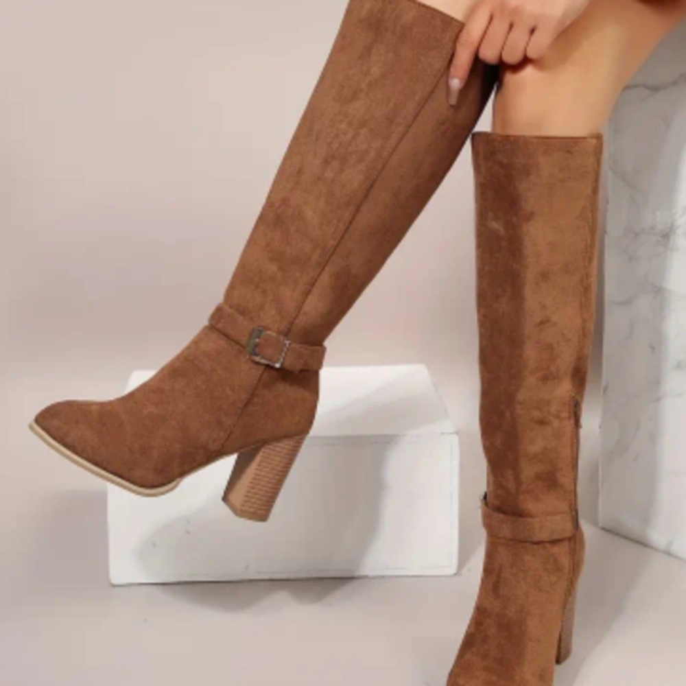Elegant Brown Knee-High Boots